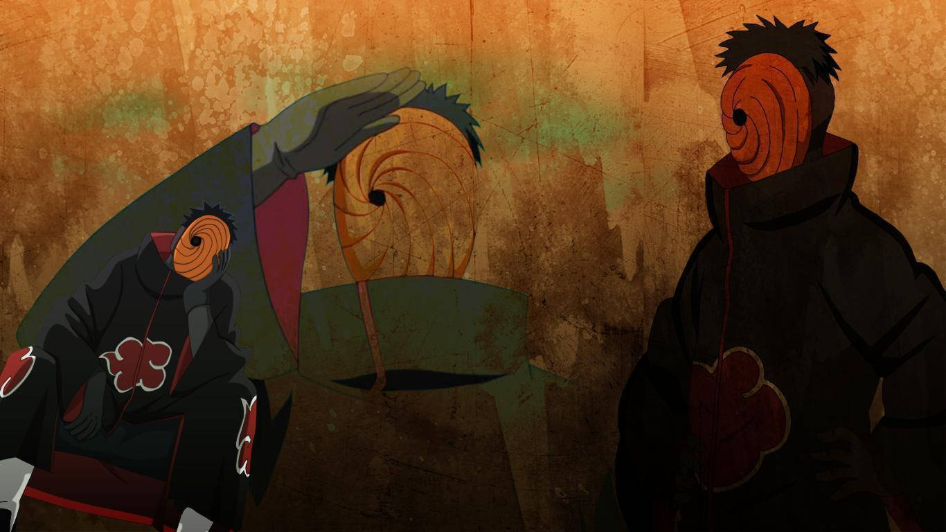 Tobi Naruto Edit Orange Aesthetic Wallpaper