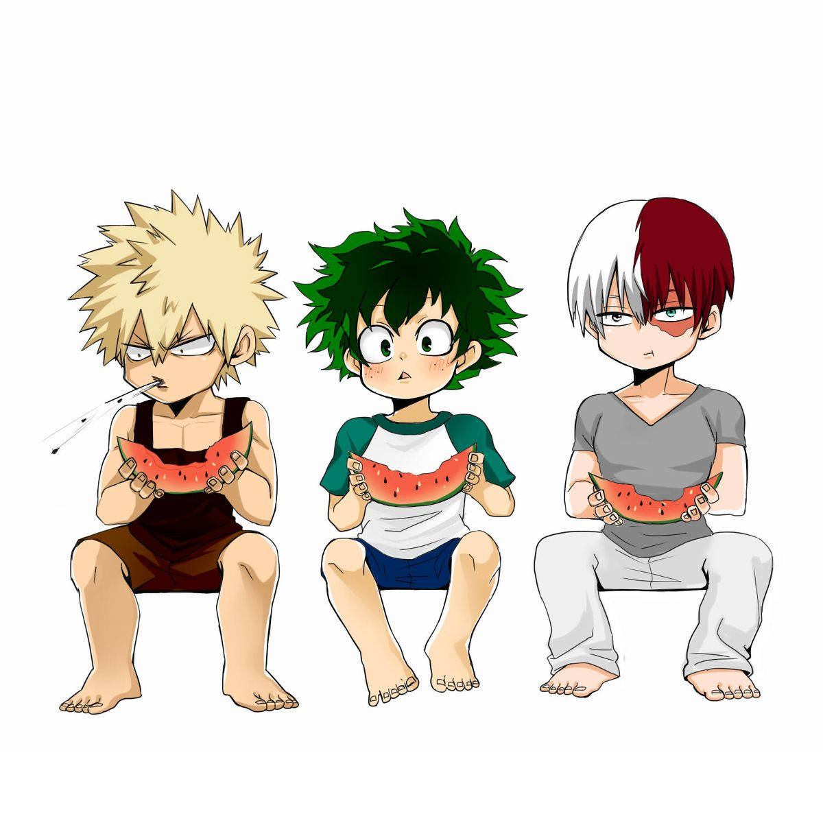 Todobakudeku Chibi Art Wallpaper