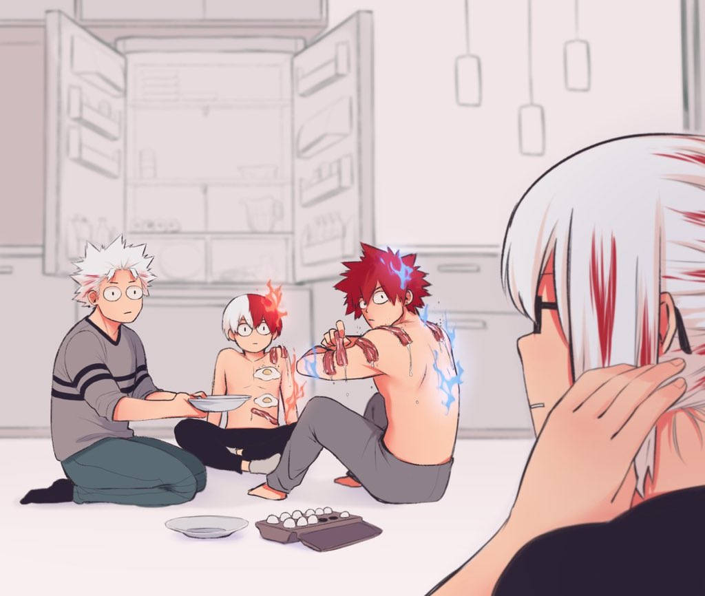 Todoroki Family Funny Artwork Wallpaper