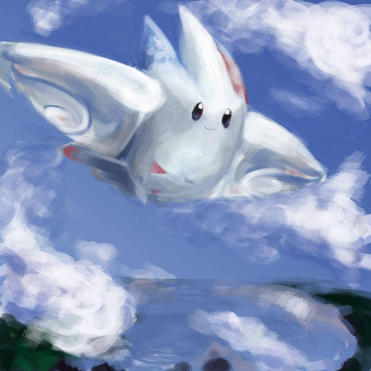 Togekiss In Clouds Wallpaper