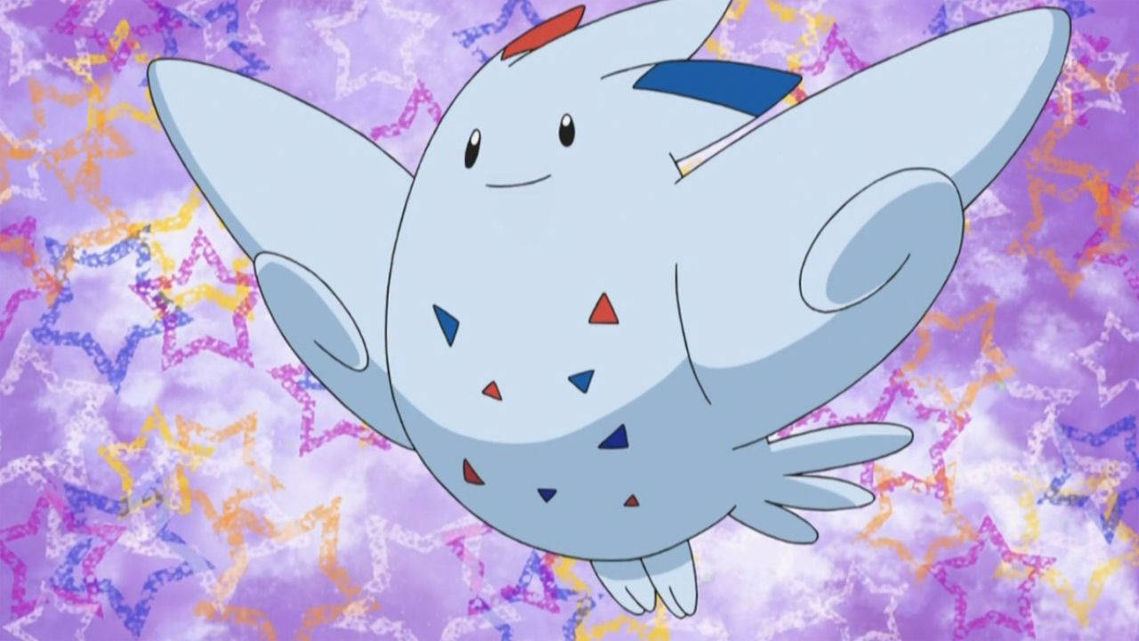 Togekiss Purple Starry Background Wallpaper