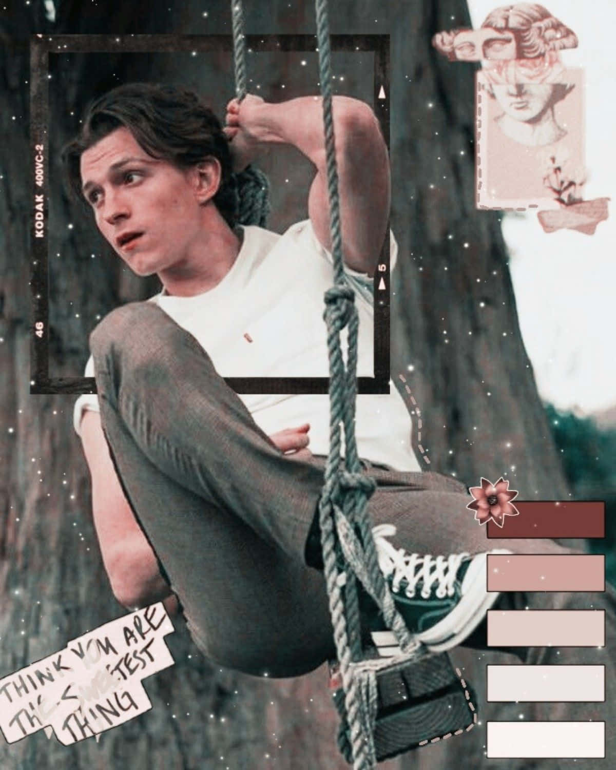 Tom Holland Aesthetic Swing Wallpaper