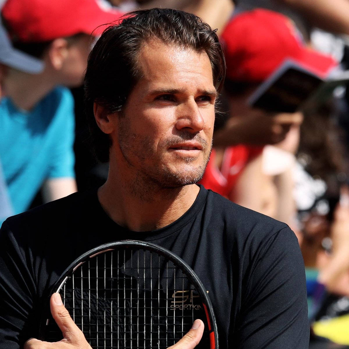 Tommy Haas Clutching Racket Wallpaper