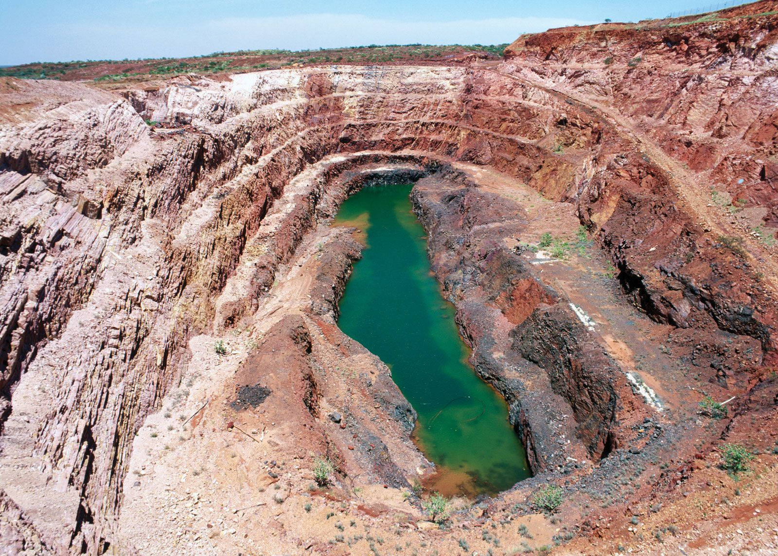 Top View Of The Goldmines Of Nobles Nob, Australia Wallpaper