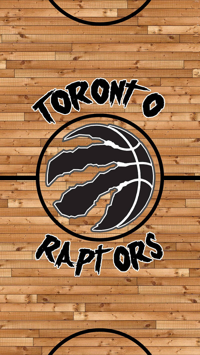 Toronto Raptors Logo On Wood Wallpaper