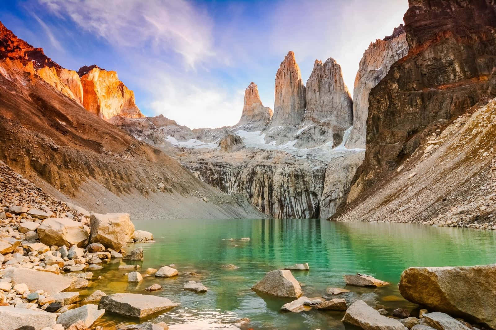 Torres Del Paine Sunrise Glow Wallpaper