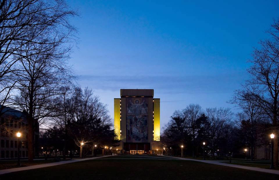 Touchdown Jesus Of University Of Notre Dame Wallpaper