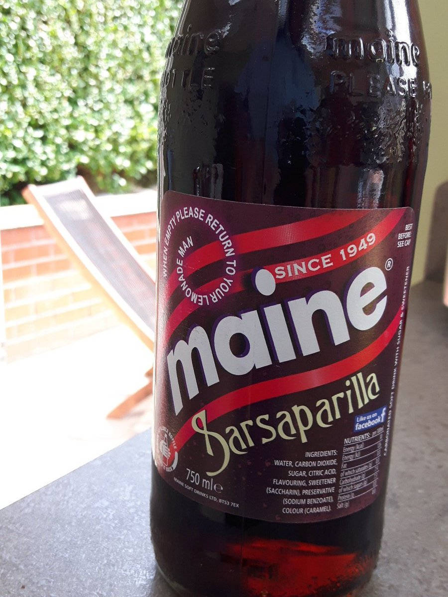 Traditional Maine Sarsaparilla Soft Drink In A Glass Bottle Wallpaper