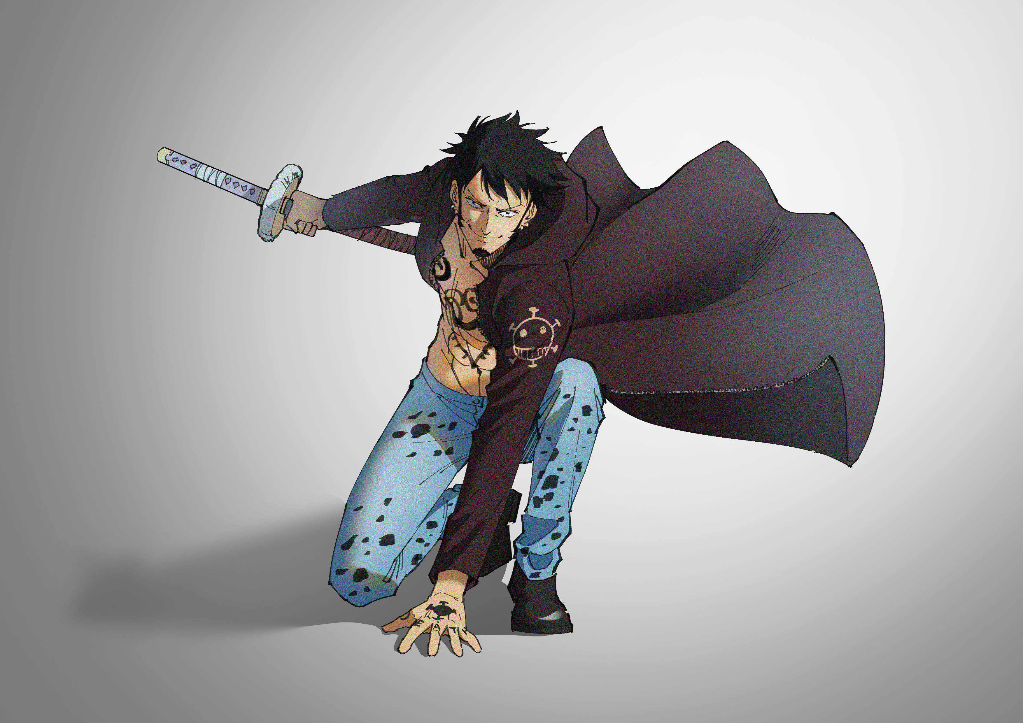 Trafalgar Law One Piece Landing Pose Wallpaper