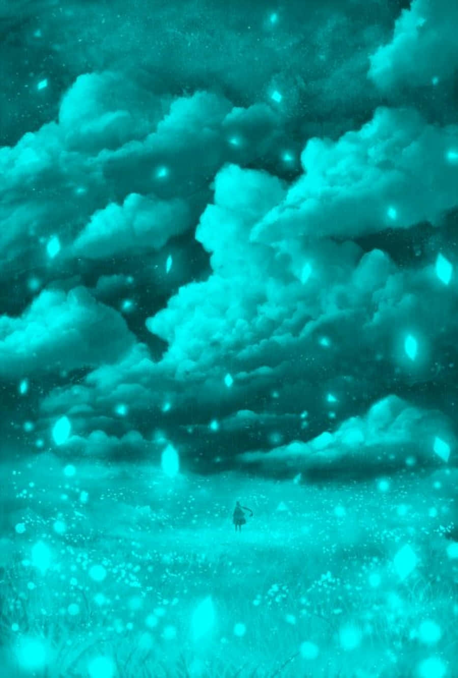 Tranquil Pastel Blue-green Gradient Wallpaper Wallpaper