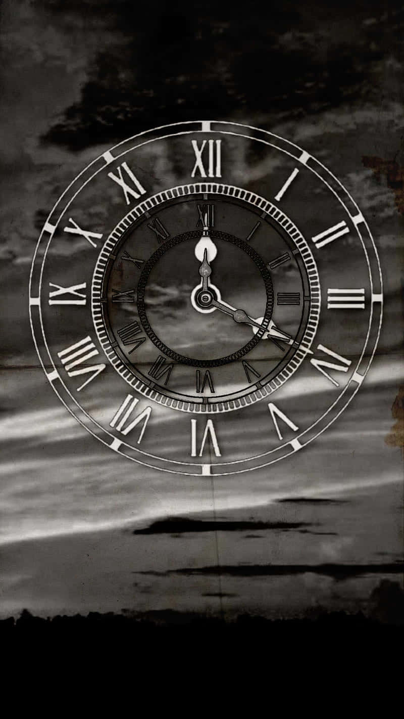 Transparent Modern Time Clock Wallpaper