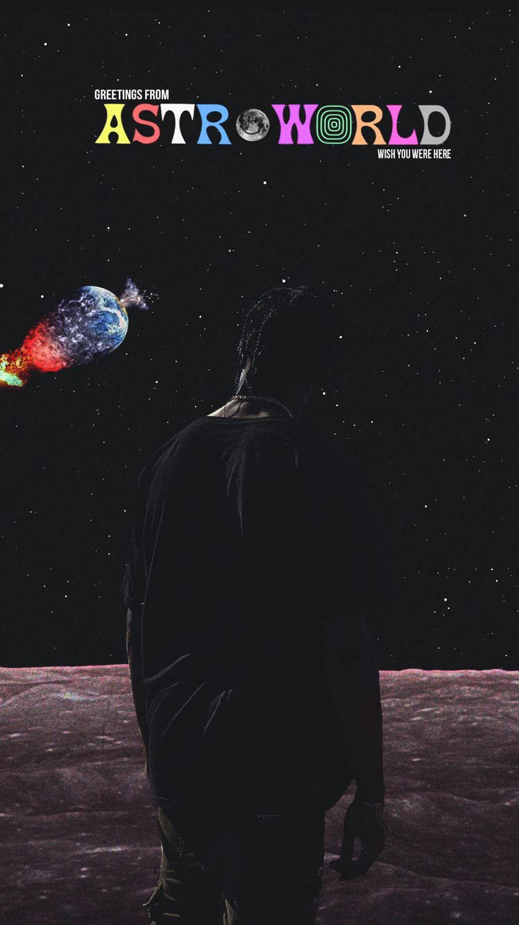 Travis Scott Hits The Top Of Astroworld Wallpaper