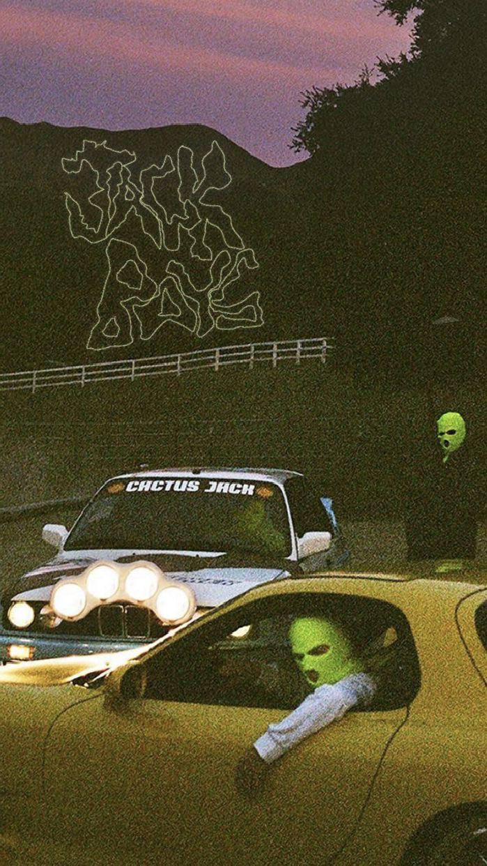 Travis Scott Jack Boys Green Mask Wallpaper