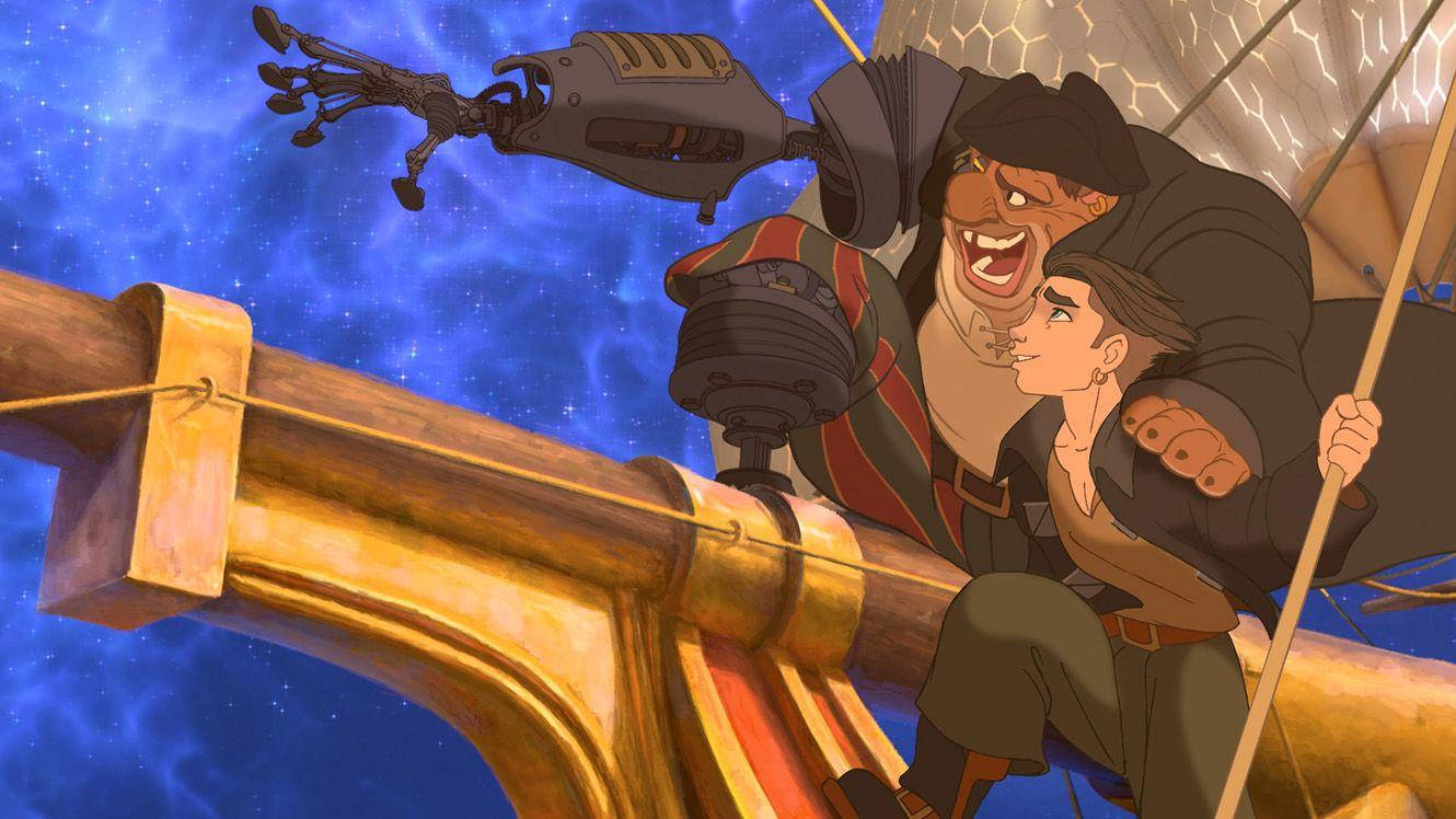 Treasure Planet John Silver And Jim Hawkins Wallpaper