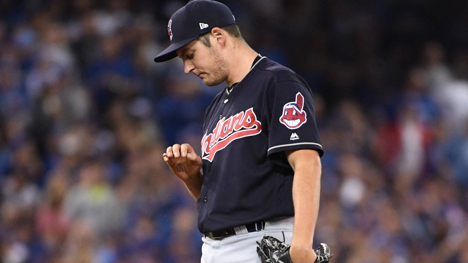 Trevor Bauer Checking His Nails Wallpaper