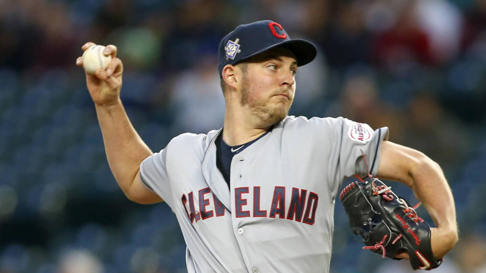 Trevor Bauer Close-up While Throwing Wallpaper