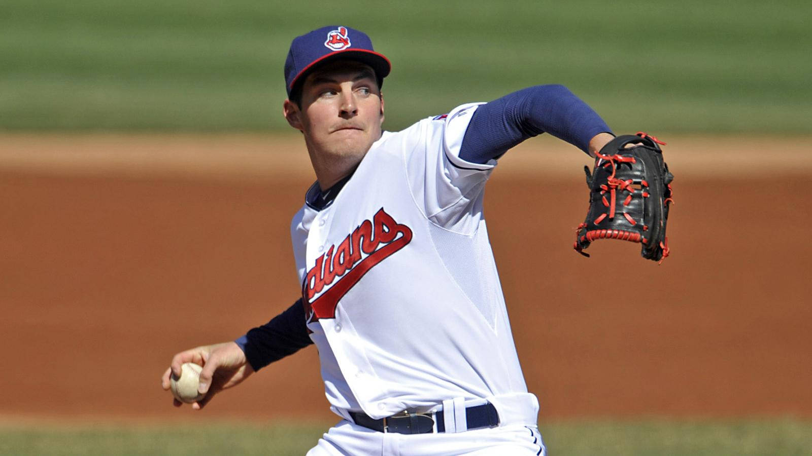 Trevor Bauer Medium Shot Mid-throw Wallpaper