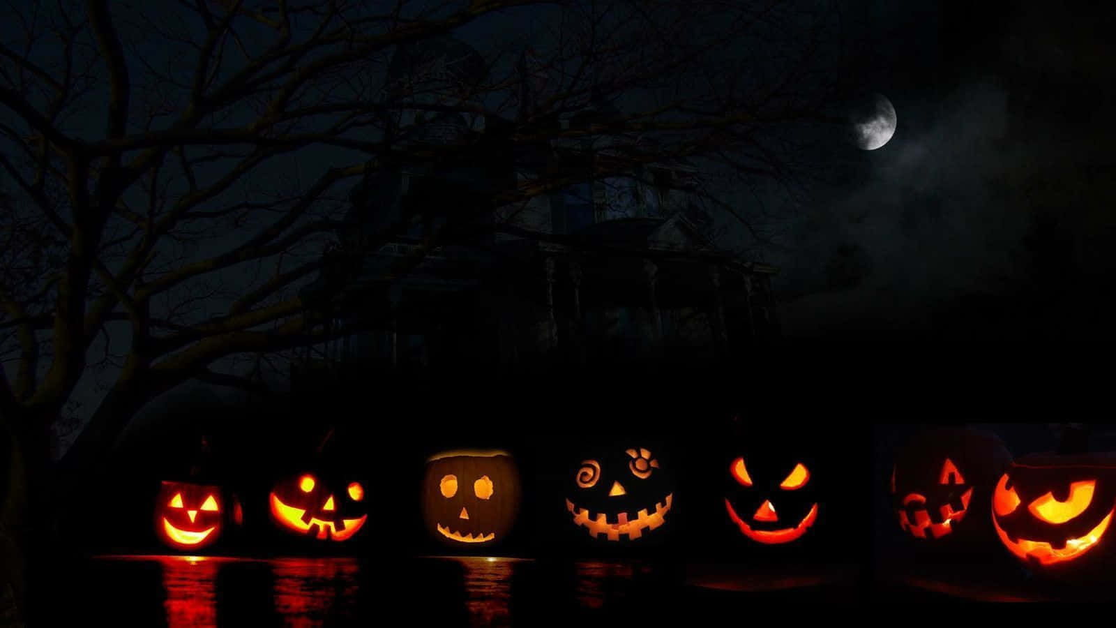 Trick Or Treat? Get Ready For Some Spooky Fun This Halloween With This Animated Halloween Image! Wallpaper
