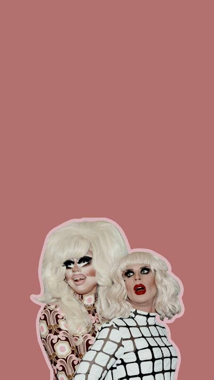 Trixie Mattel And Katya, Stars Of Rupaul's Drag Race, Strike A Glamorous Pose. Wallpaper