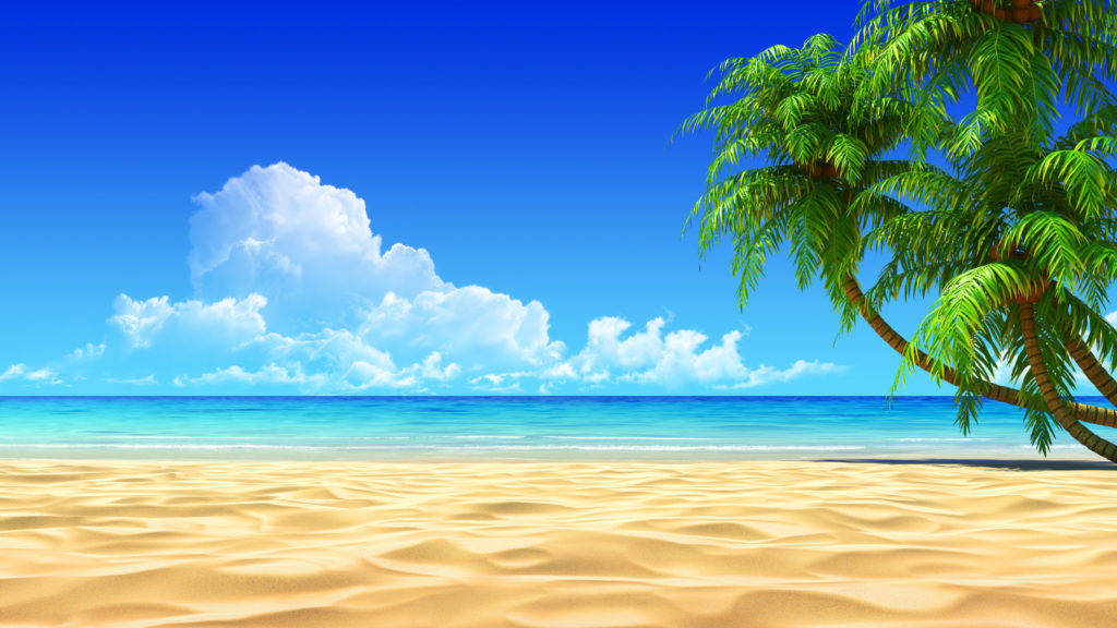 Tropical Beach Pretty Colors Wallpaper