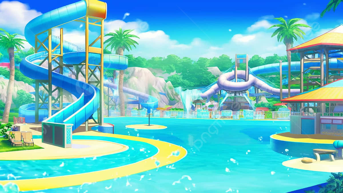 Tropical Waterpark Adventure Wallpaper