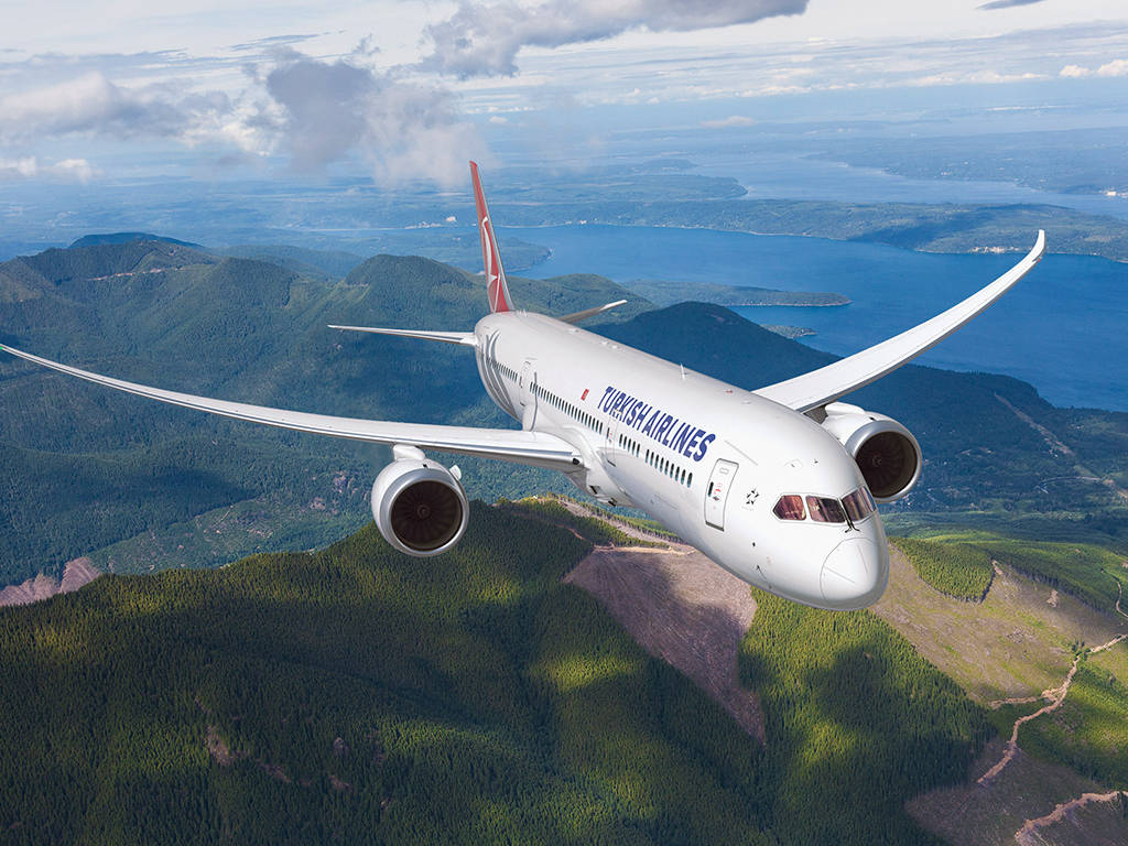 Turkish Airlines B787-9 Airplane Model Wallpaper