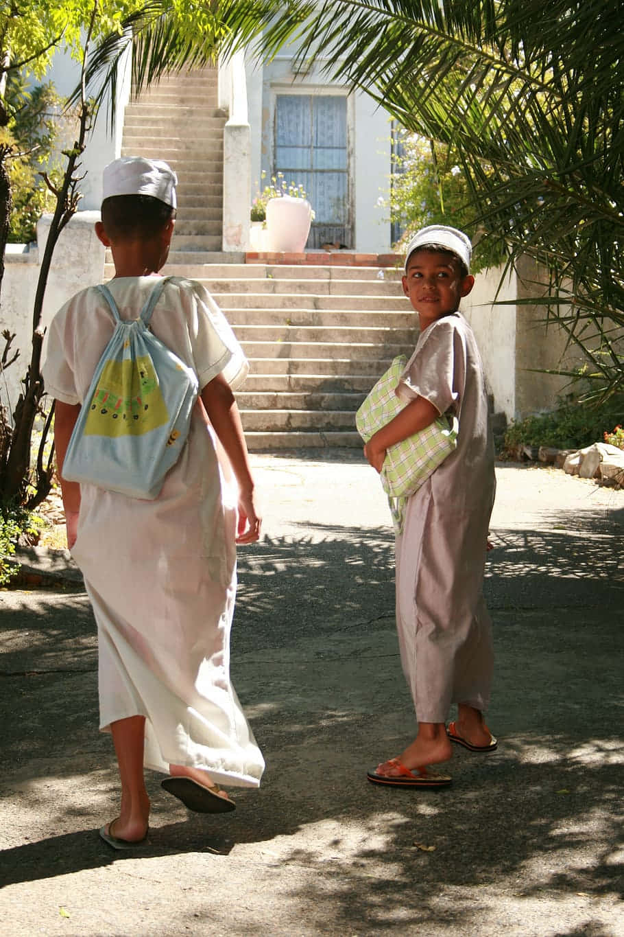 Two Muslim Boys School Wallpaper