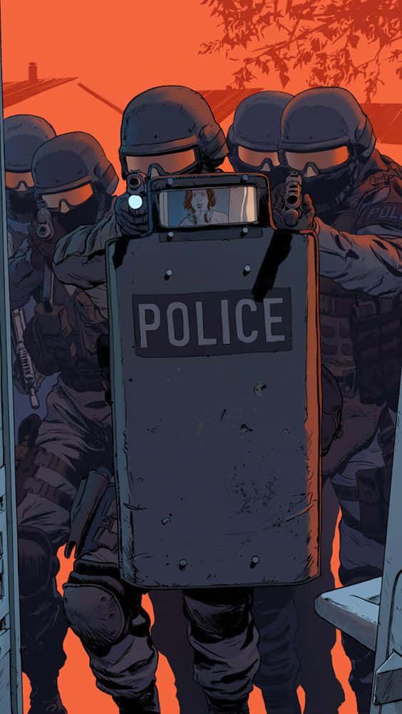 Two Swat Officers On Patrol Wallpaper