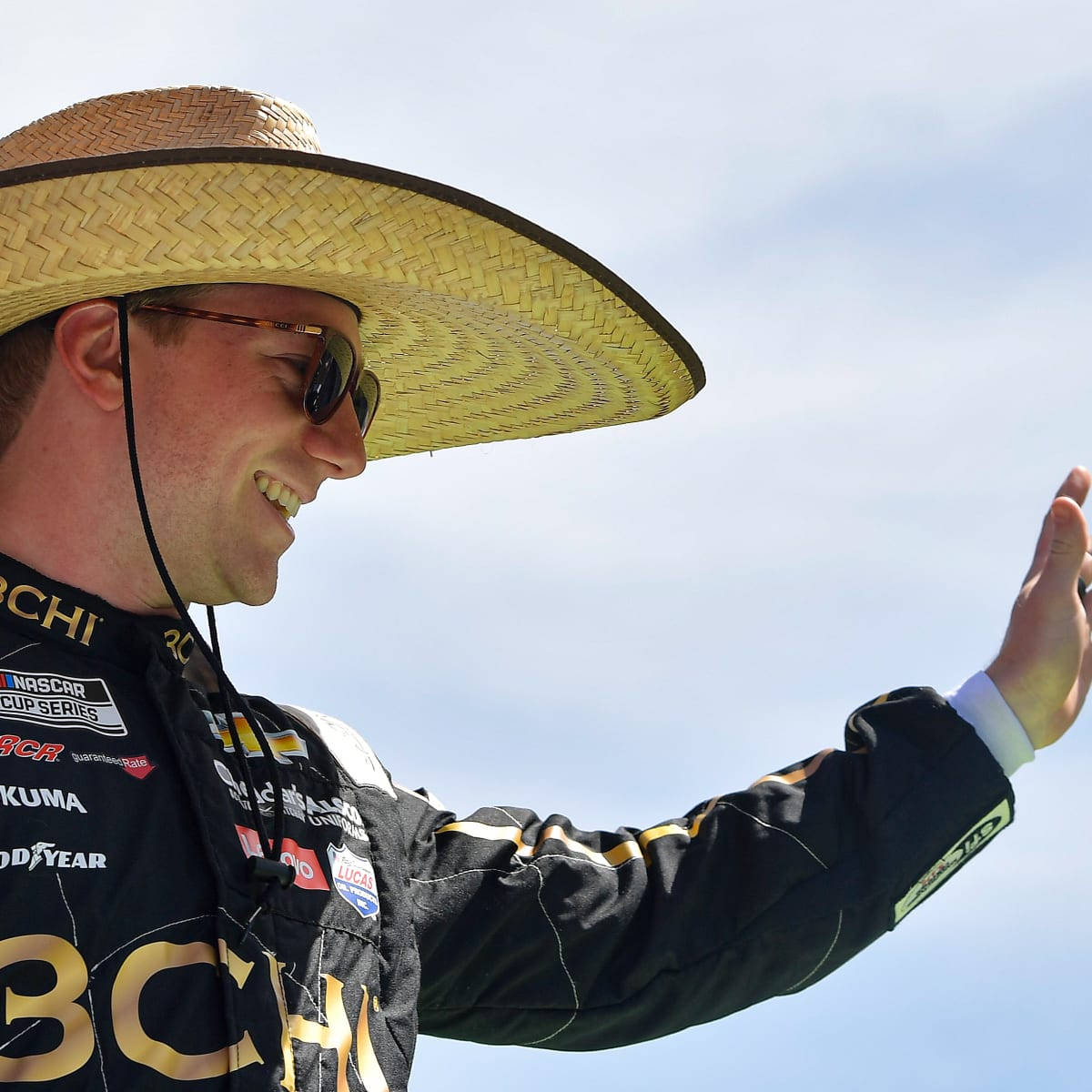 Tyler Reddick Wearing A Straw Hat Wallpaper