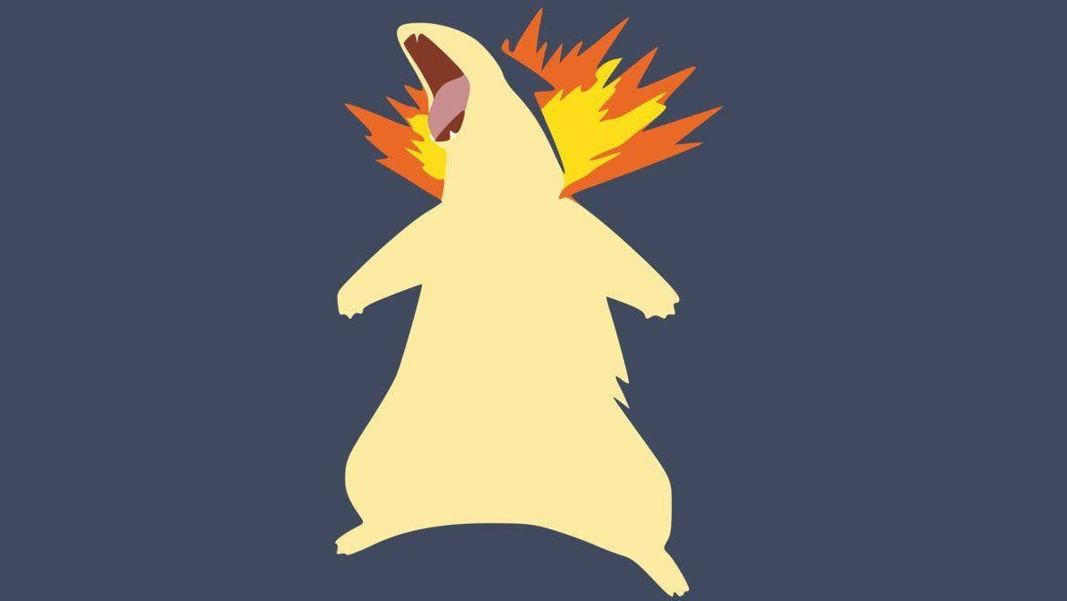 Typhlosion Plain Purple Wallpaper