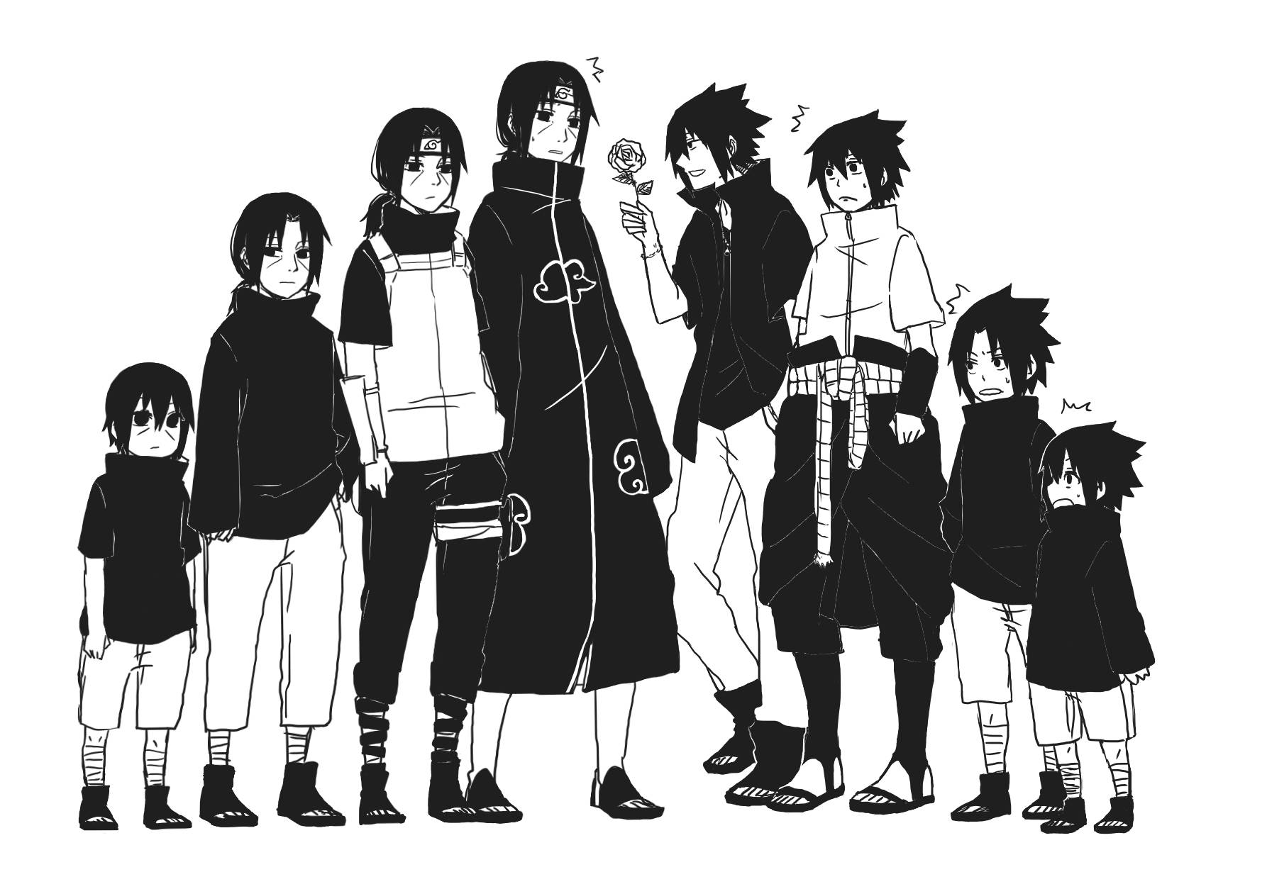 Uchiha Brothers Evolution Wallpaper