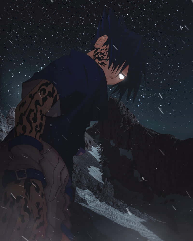 Uchiha Sasuke In Full Battle Mode Wallpaper