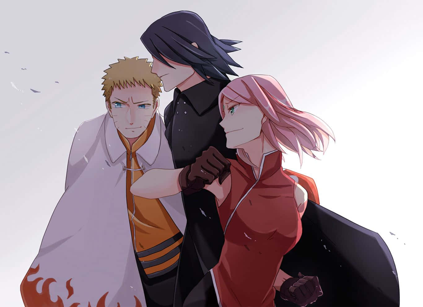 Uchiha Sasuke, Naruto Uzumaki, Haruno Sakura And Kakashi Hatake Of Team 7 Wallpaper