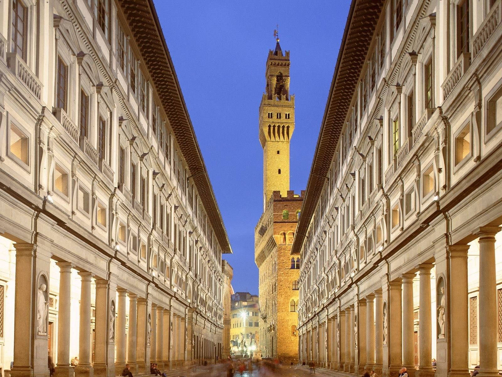 Uffizi Gallery View Palazzo Vecchio Wallpaper