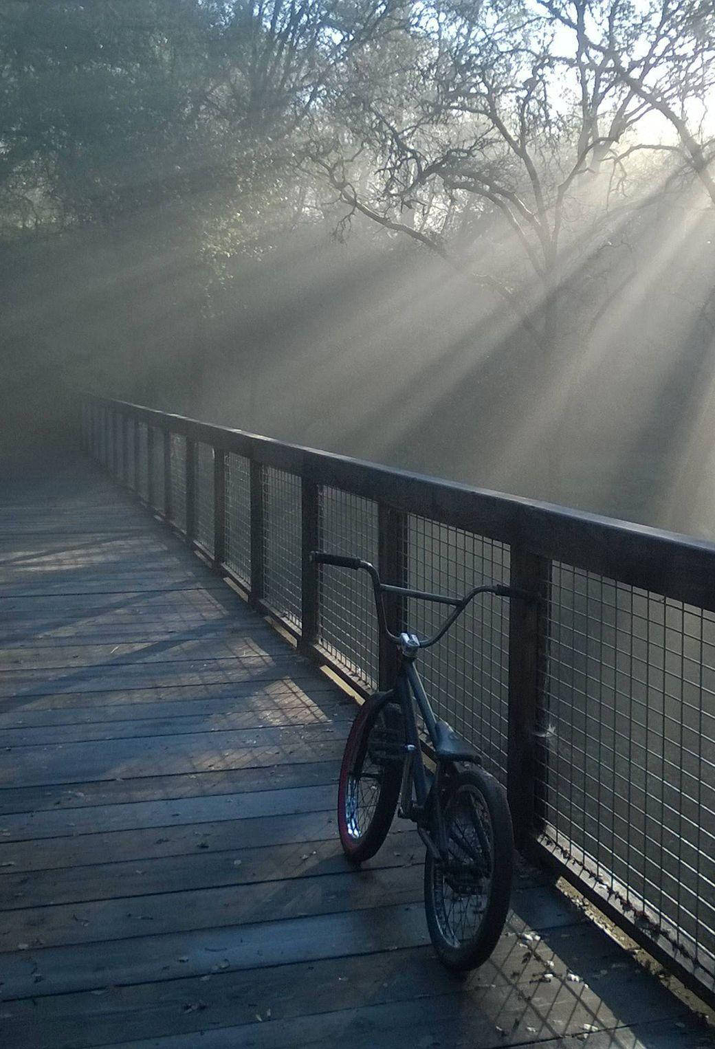 Under Sun Rays Bmx Bicycle Iphone Wallpaper