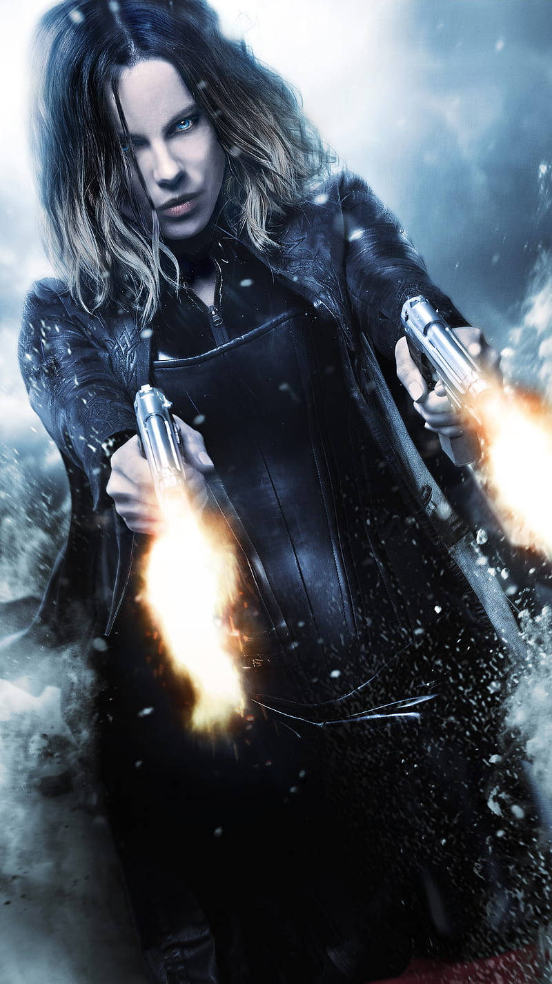 Underworld Kate Beckinsale Shooting Wallpaper