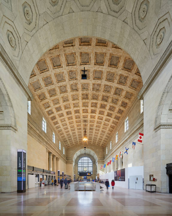 Union Station Hallway With Arched Ceiling Wallpaper