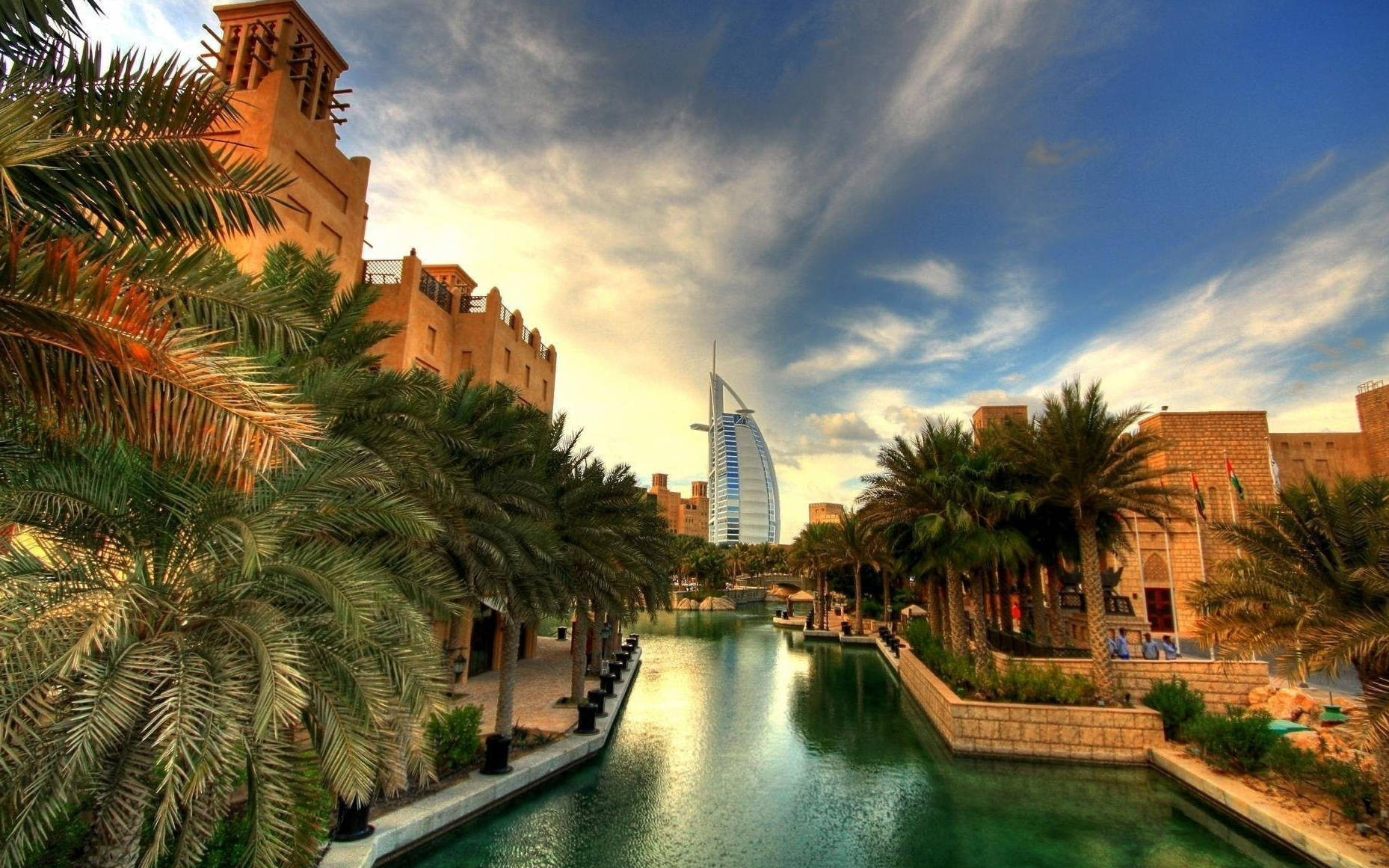 United Arab Emirates Madinat Jumeirah Waterways Wallpaper