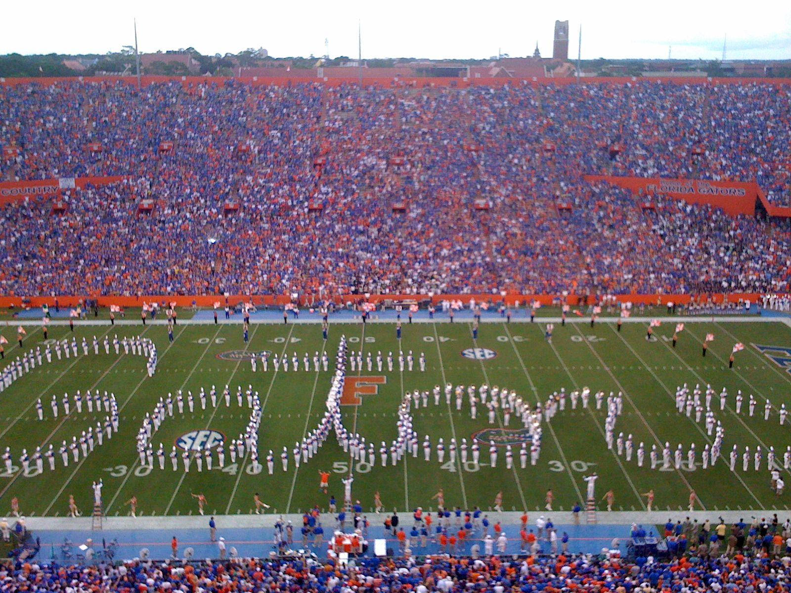 University Of Florida Gators On Field Wallpaper