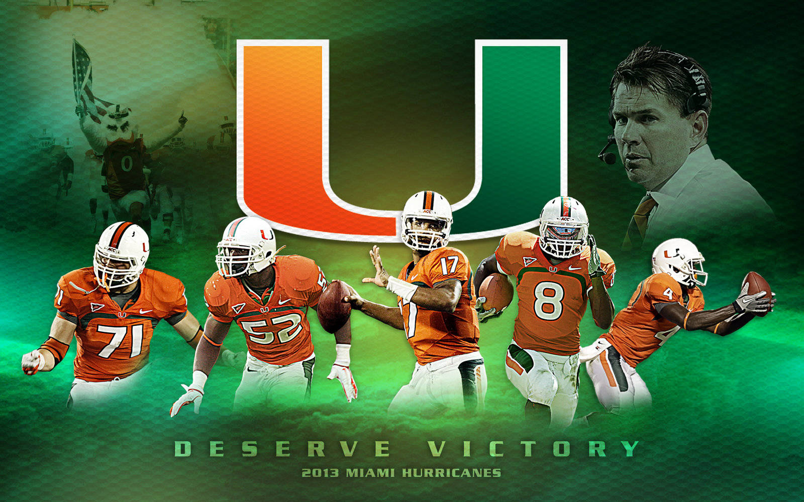 University Of Miami 2013 Hurricanes Aesthetic Wallpaper