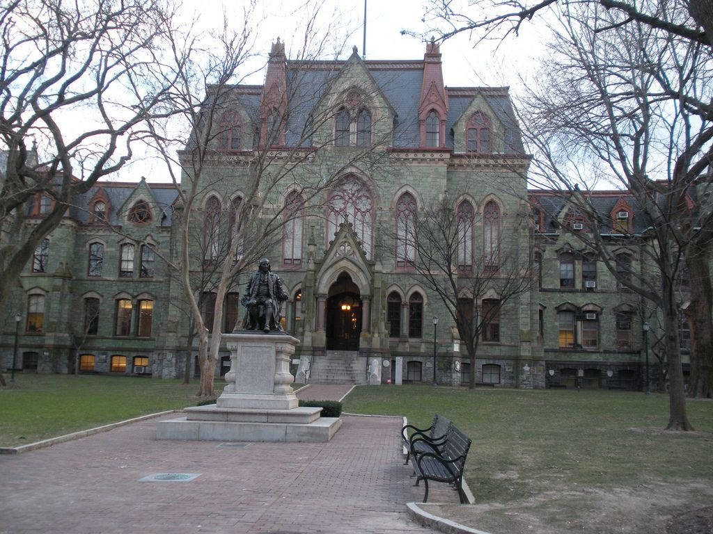 University Of Pennsylvania Benjamin Franklin Statue Wallpaper