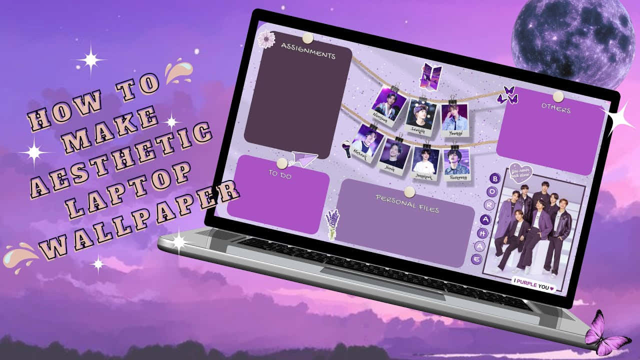 Unlock Creativity With A Lavender Aesthetic Laptop Wallpaper