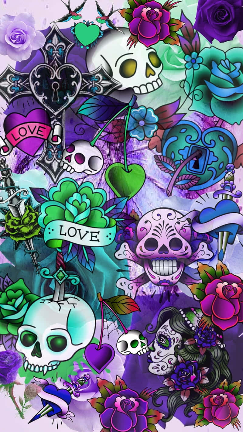 Unlock The Power Of Your Communication With Skull Phone. Wallpaper