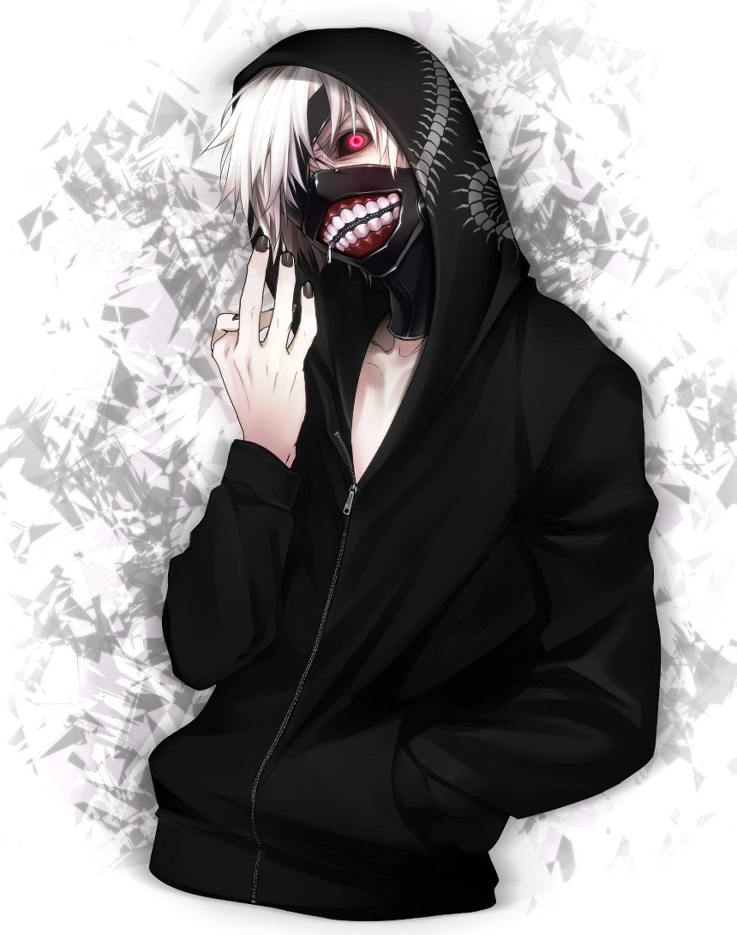 Unmasking Kaneki Ken - A Terrifying Anime Boy Wallpaper