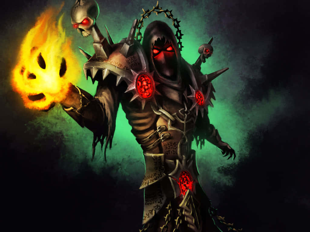 Unrelenting Destiny - A Warlock Deep In The Throes Of Ancient Power Wallpaper