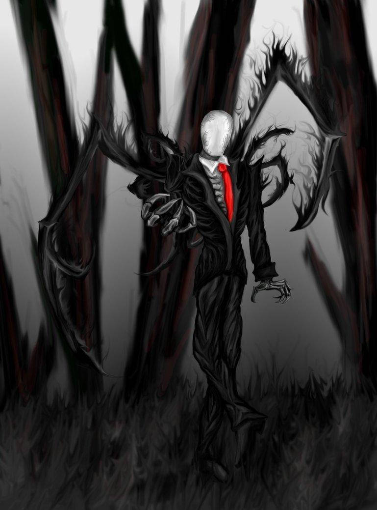 Unsettling Slenderman Artwork Wallpaper