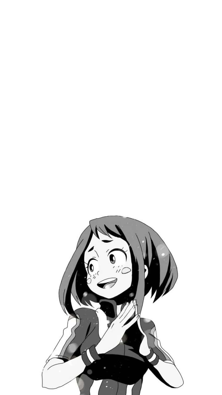 Uraraka Aesthetic Manga Phone Wallpaper