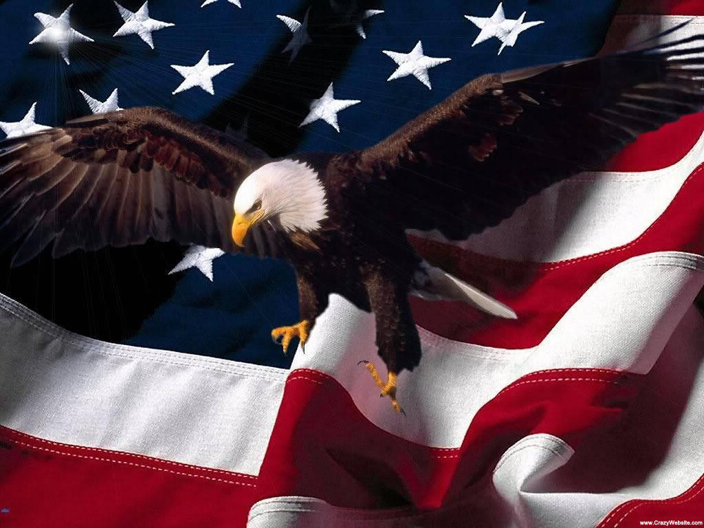 Usa Flag With Eagle Foreground Wallpaper