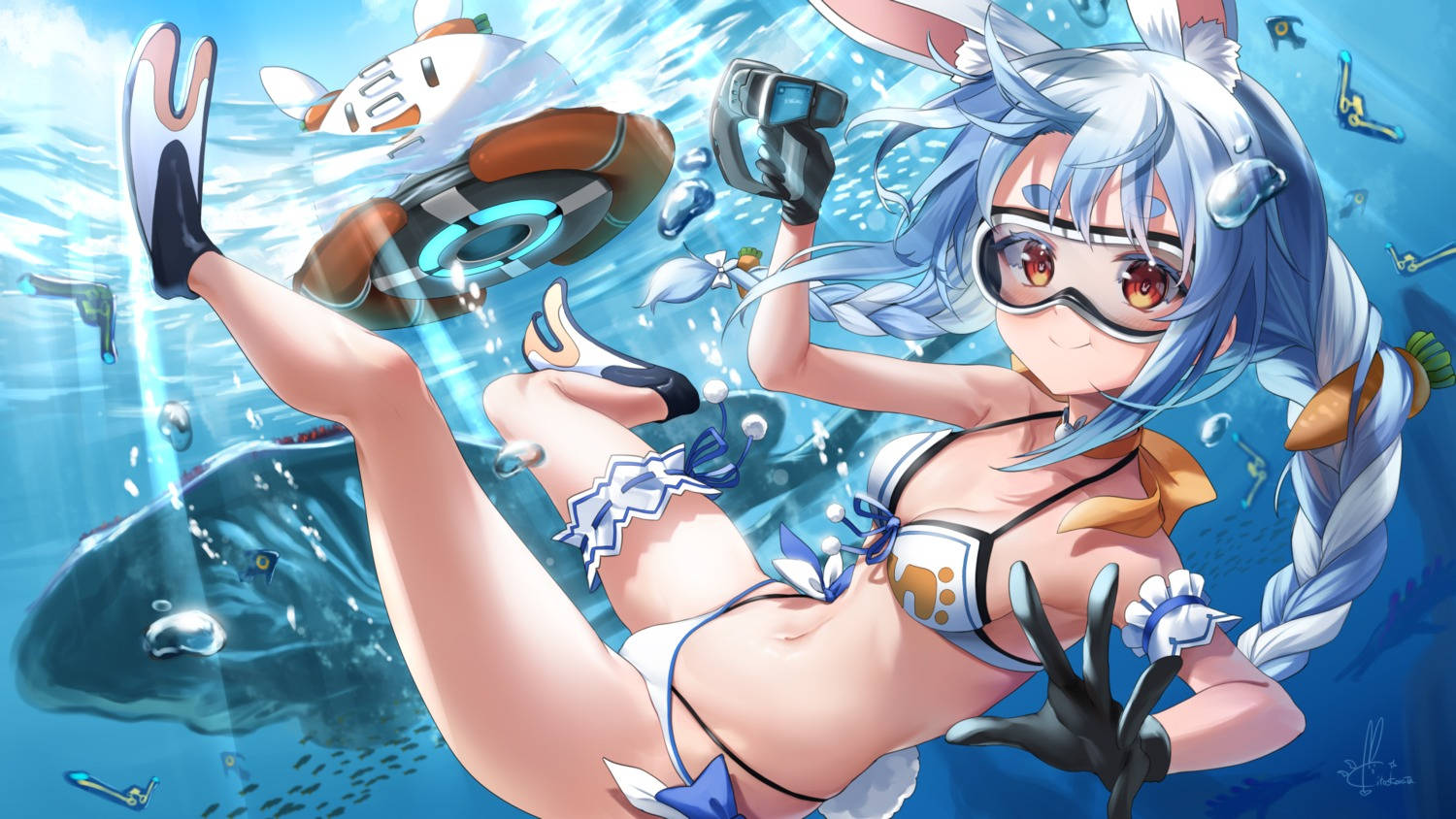 Usada Pekora Girl In Bikini Wallpaper