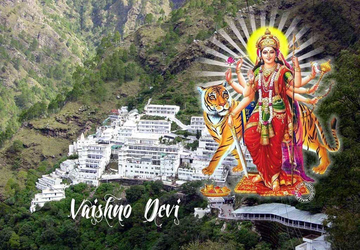 Vaishno Devi Over The Shrine Wallpaper